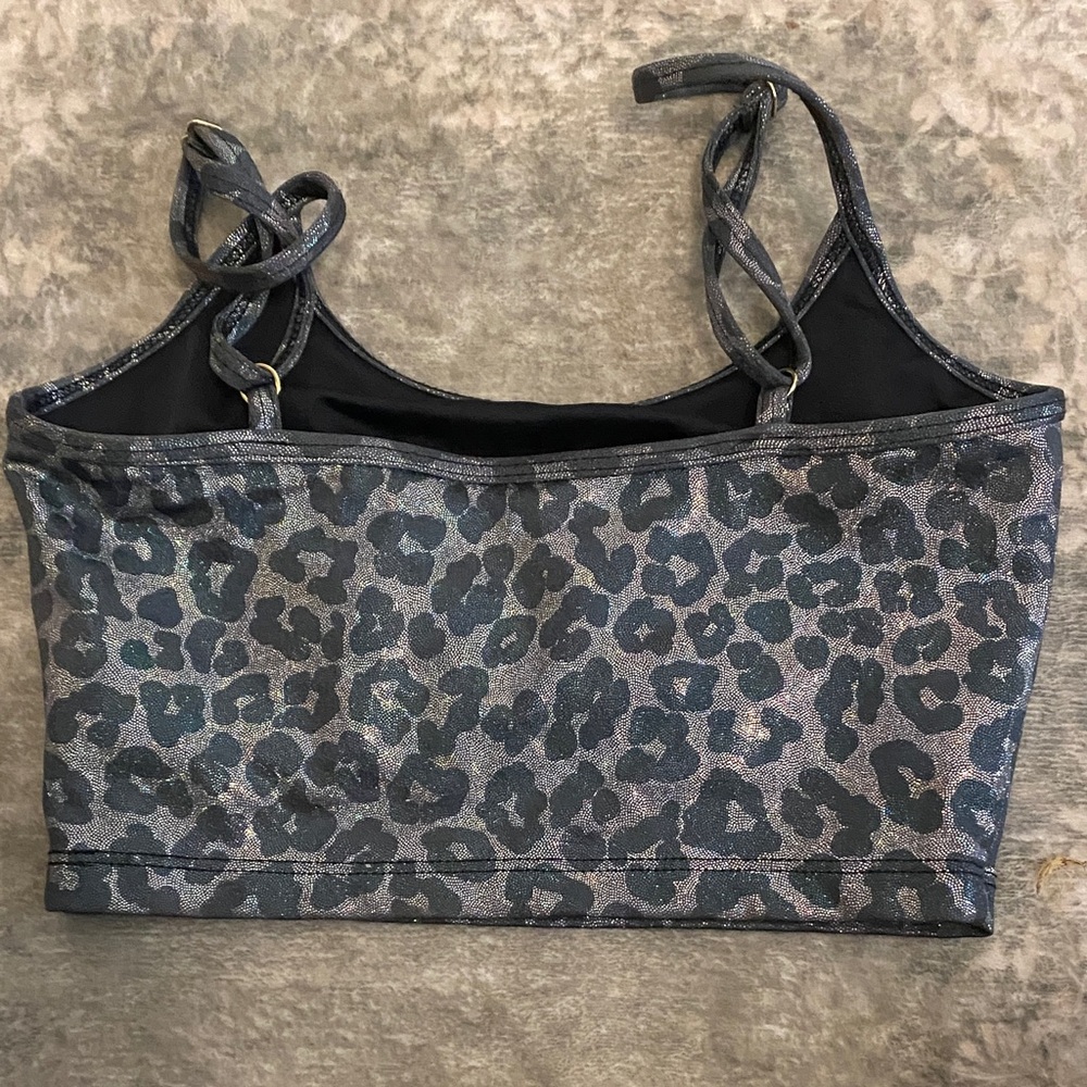 Beach Riot Shiny Leopard Sports Bra - Picture 2 of 3